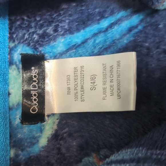 Cuddl Duds Hooded Cozy Robe Sports Balls Print - Picture 3 of 4